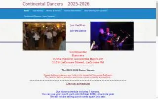 Continental Dancers website