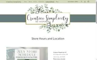 Creative Simplicity website