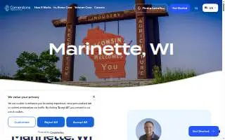 Cornerstone Caregiving of Marinette website
