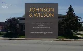 Johnson & Wilson Law SC website