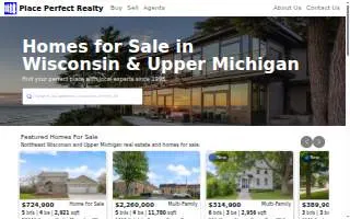 Place Perfect Realty (Marinette, WI) website