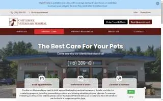 Castlerock Veterinary Hospital website