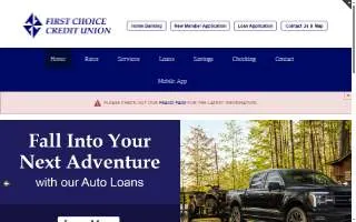 First Choice Credit Union of Marshfield website