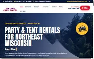 Fox Cities Party Rental website