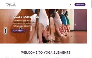 Yoga Elements of Menasha website
