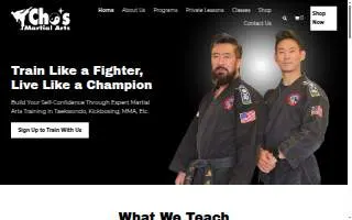 Cho's Martial Arts of Menomonee Falls website