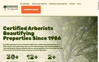 Dorshak Tree Specialists website