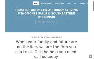 Law Office of John F. Zeckel, S.C. website