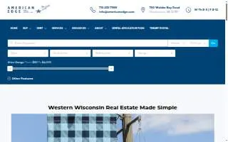 American Edge Real Estate website