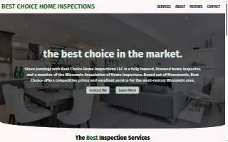 Best Choice Home Inspections of Menomonie website