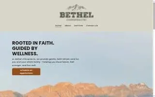 Bethel Chiropractic website