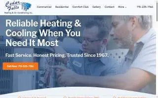 Cedar Falls Heating & AC Inc website