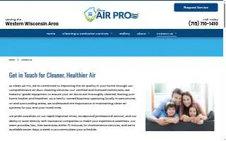 Clean Air Pro website