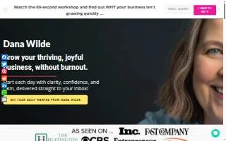 Dana Wilde - Positive Mindset and Music for Entrepreneurs website