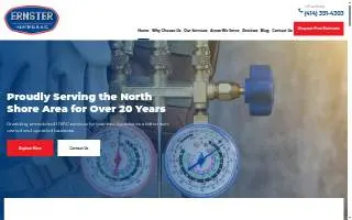 Ernster Heating and A/C website