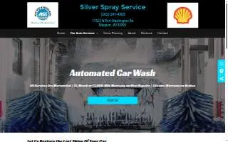 Silver Spray Car Wash website