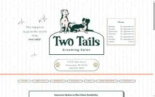 Two Tails Grooming Salon, LLC website