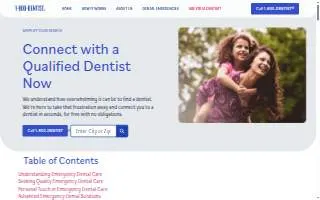 1800 Emergency Dentist Milwaukee website