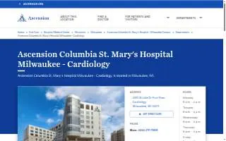 Ascension Columbia St. Mary's Hospital Milwaukee - Cardiology website