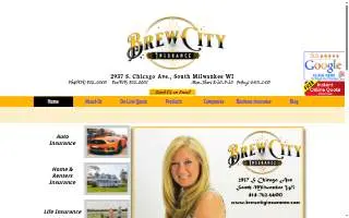 Brew City Insurance website