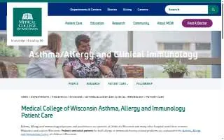 Children's Hospital of Wisconsin Asthma/Allergy and Clinical Immunology website