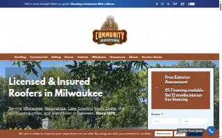 Community Roofing & Restoration of Milwaukee website