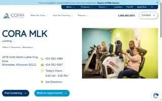 CORA Physical Therapy MLK website
