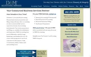 D & M Accounting Services Inc of Milwaukee website
