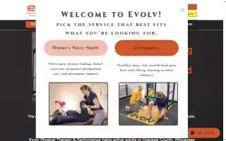 Evolv Physical Therapy & Performance website
