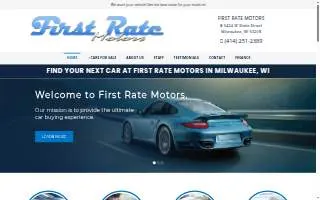 First Rate Auto website