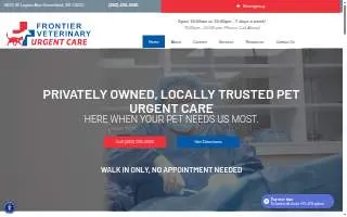 Frontier Veterinary Urgent Care of Milwaukee website