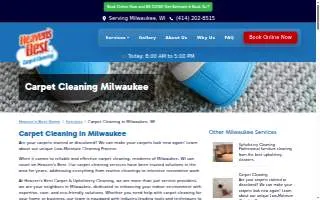 Heaven's Best Carpet Cleaning Milwaukee WI website