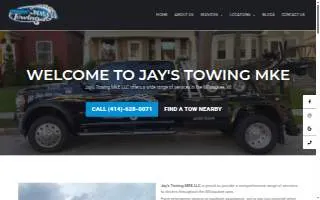 Jay's Towing MKE LLC website