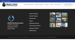 MACORP Premier Painting & Finishing website