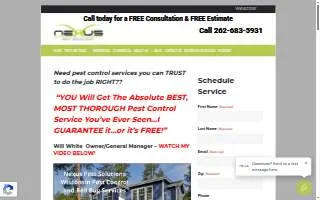 Nexus Pest Solutions of Milwaukee website
