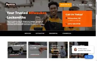 Pop-A-Lock Locksmith of Milwaukee website