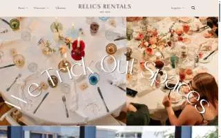 Relics Rentals of Milwaukee website