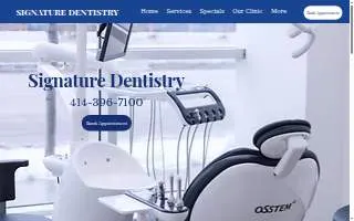 Signature Dentistry of Milwaukee website