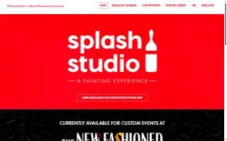 Splash Studio - A Bars & Recreation Experience website