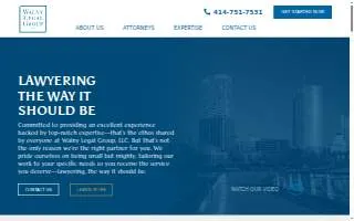 Walny Legal Group LLC of Milwaukee website