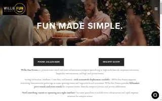 Willie Fun Events website