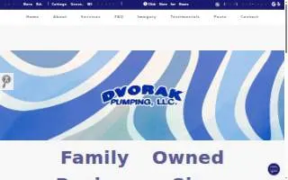 Dvorak Pumping, L.L.C. website