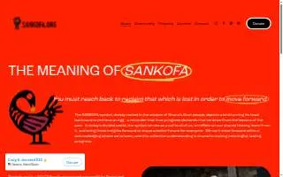 Sankofa Behavioral & Community Health website