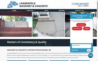 Langenfeld Masonry & Concrete of Mount Pleasant website