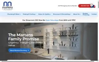 Martens Plumbing & Heating, Inc. website