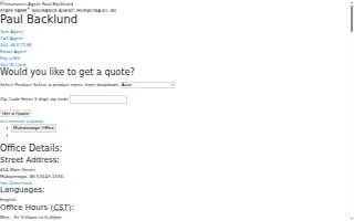 Paul Backlund - State Farm Insurance Agent website