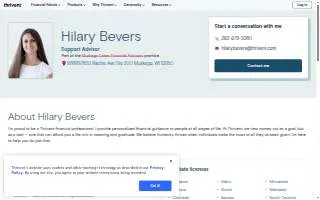 Hilary Bevers - Thrivent website