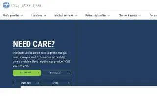 ProHealth Urgent Care New Berlin website