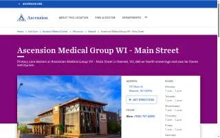 Ascension Medical Group WI - Main Street of Neenah website
