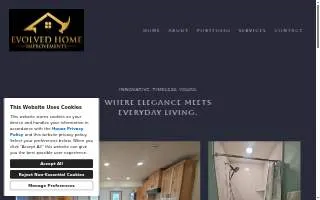 Evolved Home Improvements website